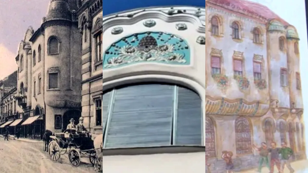 Tot mai mulți turiști vin să vadă clădirea care își schimbă culoarea din Timișoara. Povestea fascinantă a Băncii de Scont