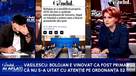 Faimoasa OUG 52 - cum își trece guvernul Bolojan pe șest actele legislative. Lia Olguța Vasilescu: Ordonanțele de urgență nu se mai dezbat public