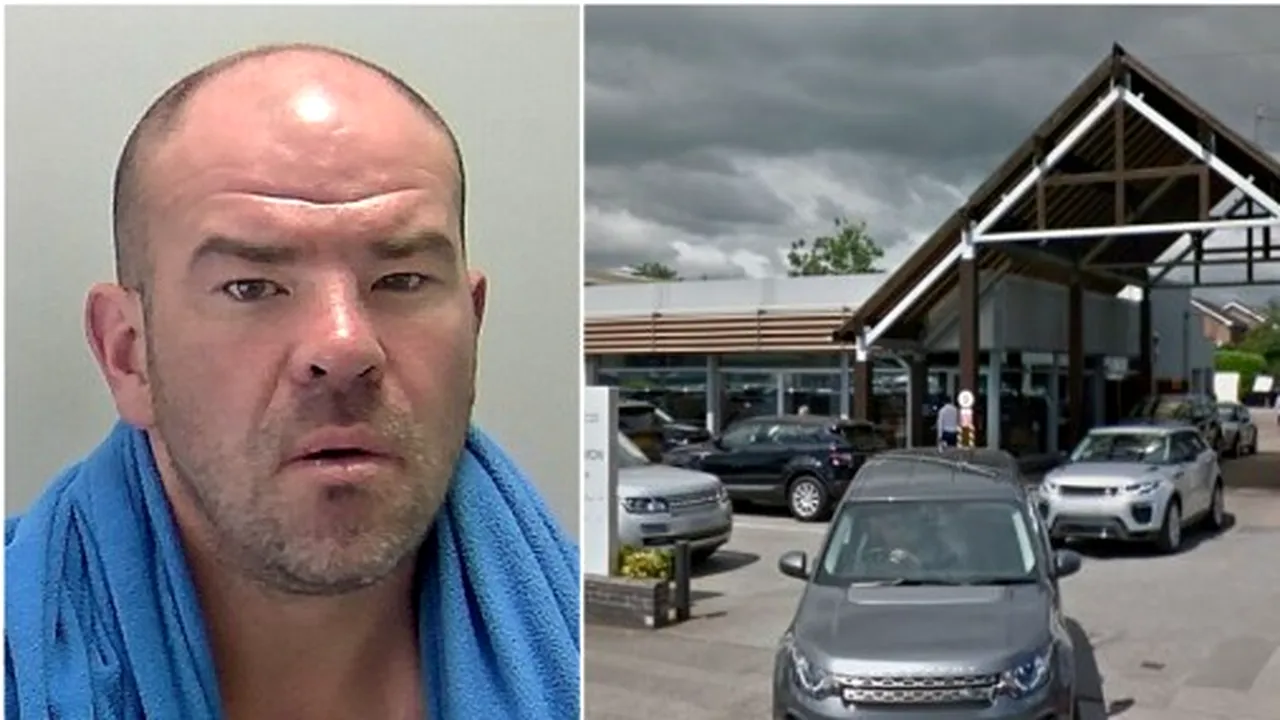 Român îmbătat cu apă de gură, ravagii în Marea Britanie: A făcut daune în valoare de 50.000 de lire la o reprezentanță Land Rover 