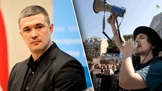 A treia zi de proteste în Ucraina. Mii de oameni contestă decizia lui Zelenski de-al demite pe Fedorov de la apărare