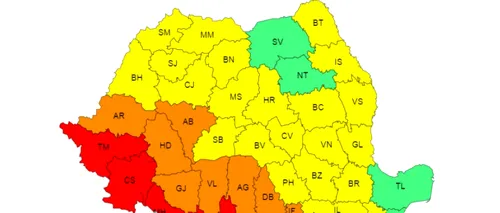 COD roșu de CANICULĂ și avertisment de fenomene extreme. Căldură sufocantă, urmată de furtuni și vijelii