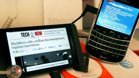 Acțiunile BlackBerry au scăzut abrupt după ce compania a prezentat ultimele rezultate financiare