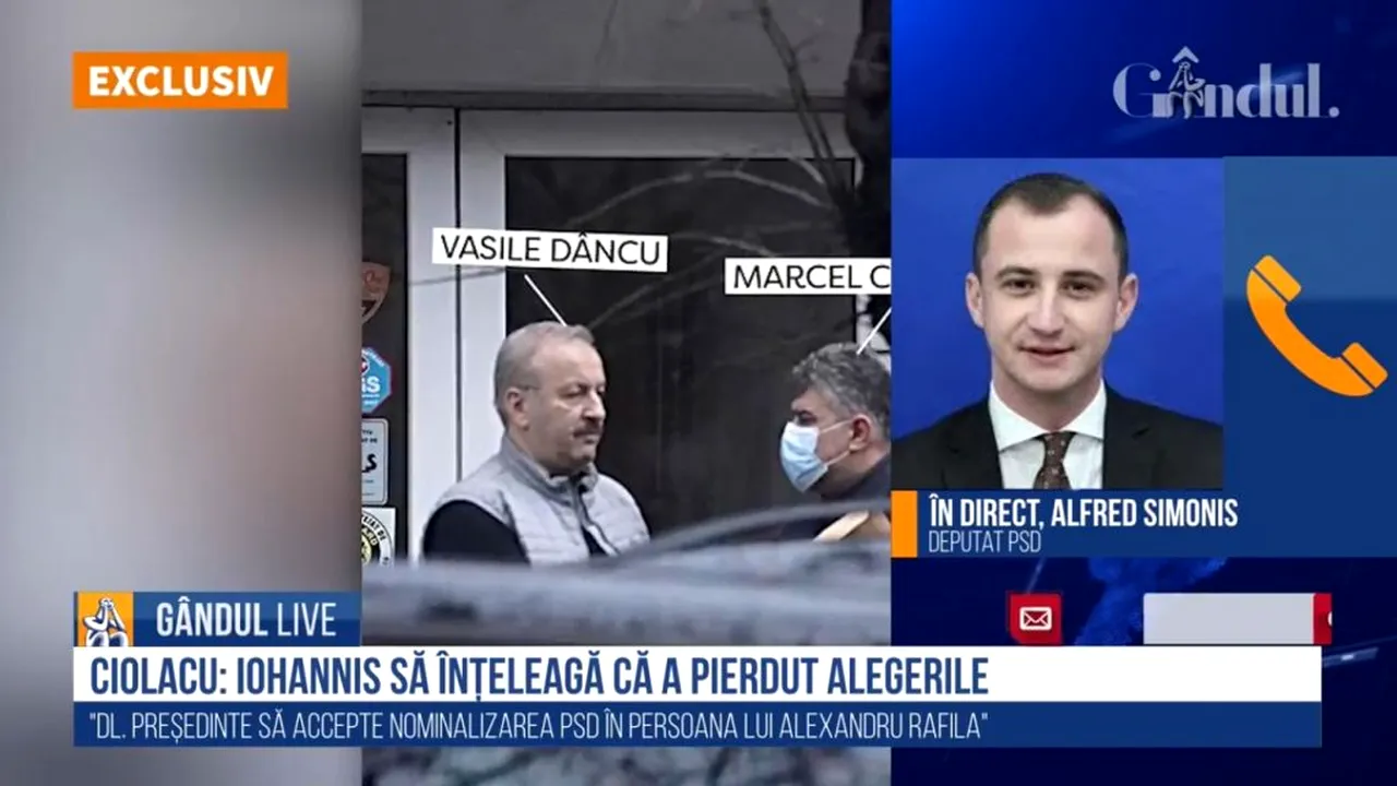 GÂNDUL LIVE. Alfred Simonis, liderul deputaților PSD: „Nu cred că trebuie să blamăm oamenii pentru că se întâlnesc să discute...”