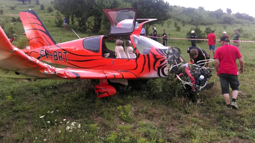 Cum explică accidentul, pilotul avionului căzut la Sibiu