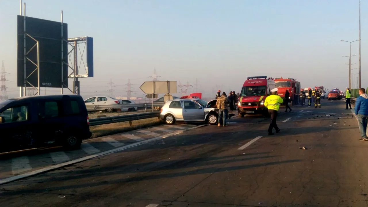 Încă un accident pe Autostrada Soarelui. Trei persoane au fost rănite, traficul este deviat