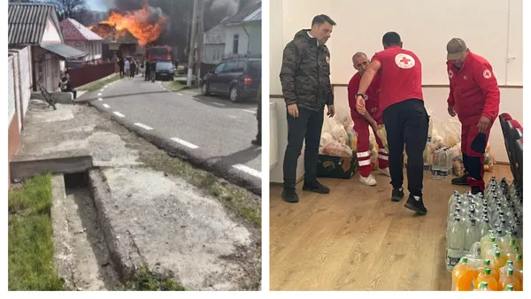 Apel umanitar în Vrancea, după ce zeci de familii din Soveja au rămas fără case în urma incendiului devastator