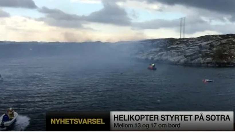 Elicopter cu 13 oameni, prăbușit în Norvegia. Niciun supraviețuitor