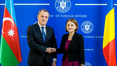 VIDEO | Consultări politico-diplomatice la MAE/ Luminița Odobescu l-a primit în vizită pe omologul său din Azerbadjan, Jeyhun Bayramov