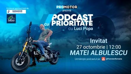 Matei Albulescu, la ProMotor în „Podcast cu Prioritate” #84. Cum a făcut trecerea de la poziția de director la Porsche la cea de instructor moto