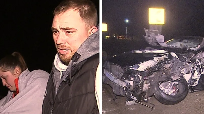 Un șofer și iubita lui au văzut moartea cu ochii, după ce au fost spulberați de TIR pe o șosea din Mureș. „Am derapat la 60 la oră”