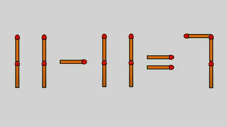 TEST IQ | 11-11=7 este complet greșit. Mutați un chibrit, pentru a corecta egalitatea