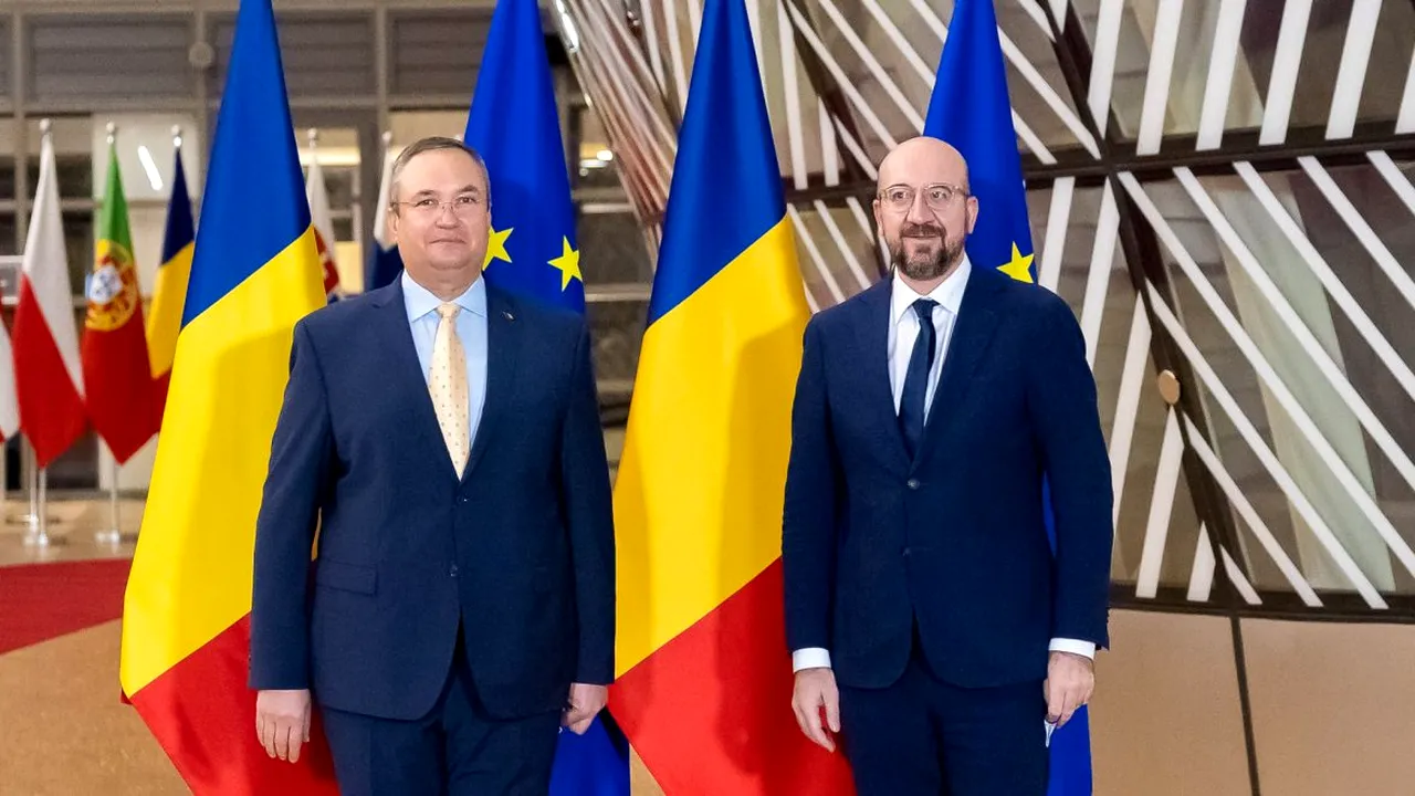Nicolae Ciucă, discuții la Bruxelles cu președintele Consiliului European. Printre subiectele abordate, aderarea României la Schengen și securitatea energetică | VIDEO
