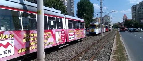 Două tramvaie s-au ciocnit în Arad, două femei fiind rănite ușor