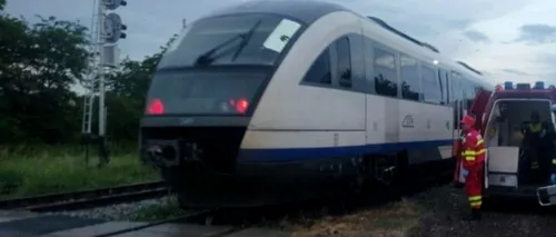 Motorul unui tren a luat FOC în apropiere de Pitești. Pasagerii au scăpat nevătămați