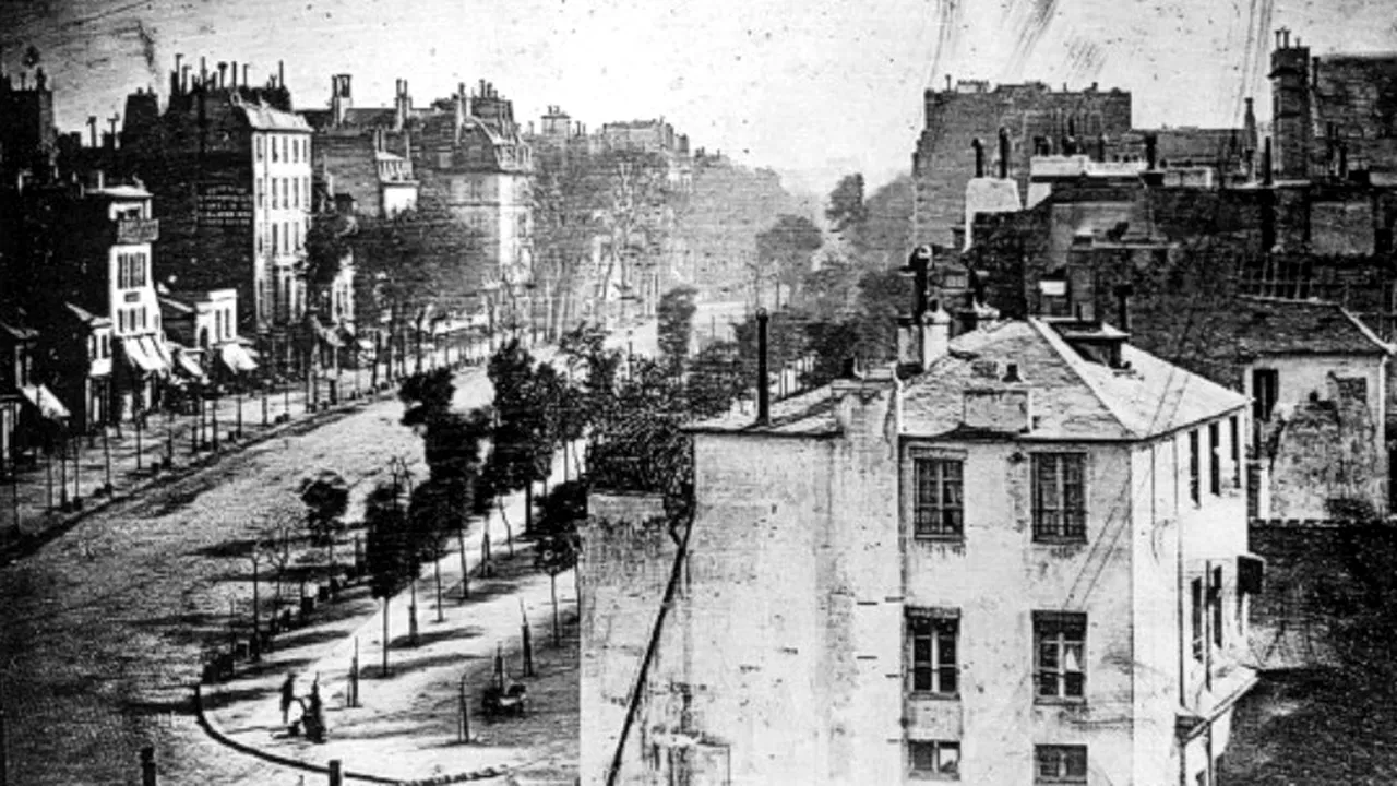 Prima fotografie din istorie în care apare o persoană