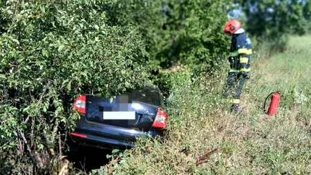 Accident rutier în județul Teleorman. Un tânăr de 32 de ani a ajuns la spital, după impactul dintre 2 vehicule