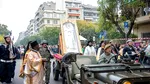 Icoana Maicii Domnului, în mărime naturală, adusă pentru prima dată în România, direct de la Muntele Athos, la Mânăstirea Pantocrator