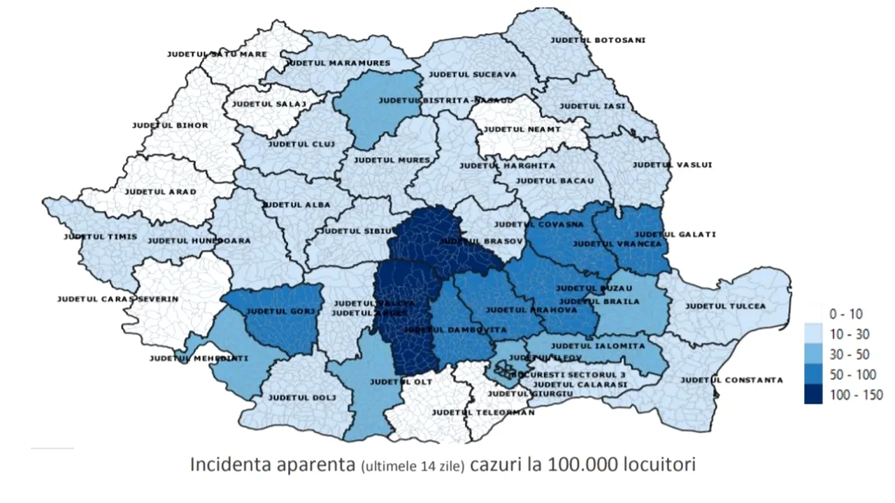 RAPORT INSP. Număr-record de cazuri noi de infecție cu COVID-19, săptămâna trecută. La cât a ajuns numărul bazal de reproducere a virusului