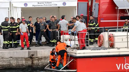 A fost găsit trupul celei de-a CINCEA victime, dispărute după naufragiul iahtului de lux de pe coasta Siciliei