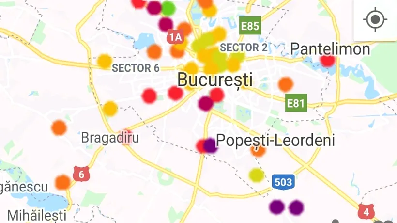 Poluare extrem de mare, indicată de senzorii de aer din Capitală! Ministerul Mediului dă vina pe ceață și pe…„calmul atmosferic”!