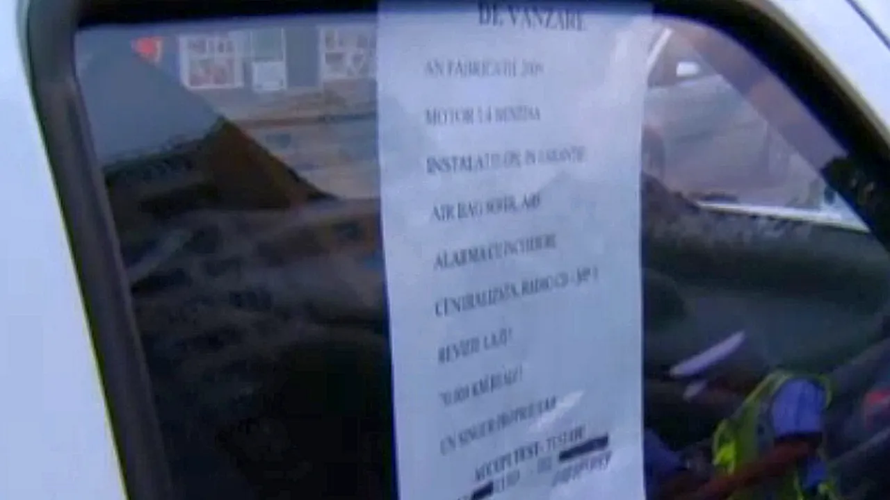 Șoferii care își pun în geam afișe cu ''De vânzare'' riscă amenzi drastice. Motivul invocat de autorități