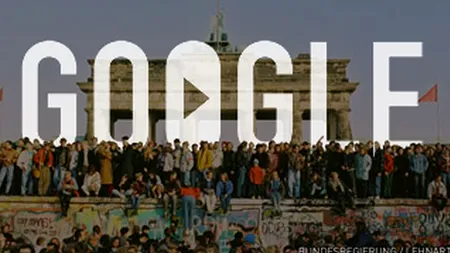 CĂDEREA ZIDULUI BERLINULUI, sărbătorită de Google. Un filmuleț emoționant cu CĂDEREA ZIDULUI BERLINULUI