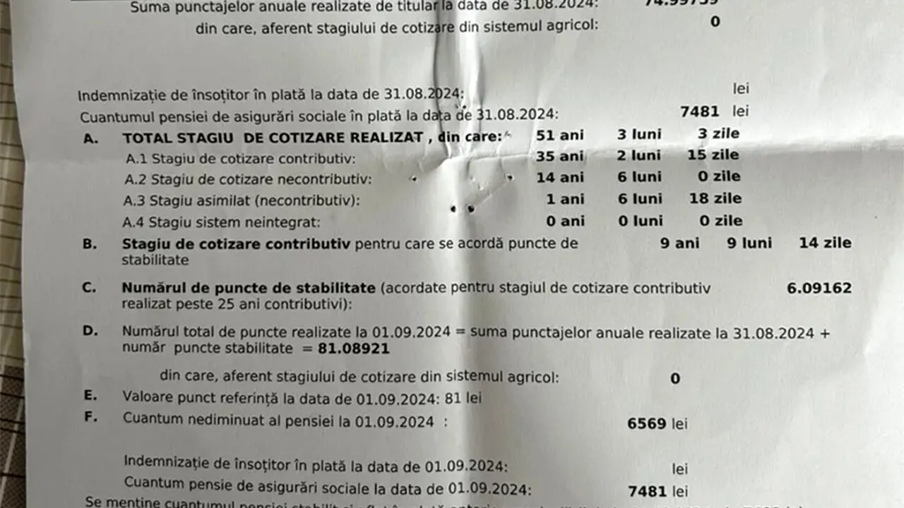 912 lei mai puțin la pensie: Greșeala care îi poate lăsa pe pensionarii din România fără o parte considerabilă din bani
