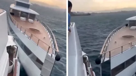 CIOCNIRE „de lux” între iaht-uri. Fosta ambarcațiune a lui Steve Jobs s-a lovit cu un alt superiaht în largul coastei din Napoli - VIDEO