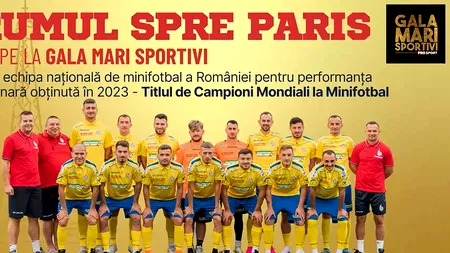 VIDEO | Echipa națională de minifotbal, premiată la Gala Mari Sportivi 2023 pentru titlul mondial care a bucurat o țară întreagă. „Exista o speranță!”