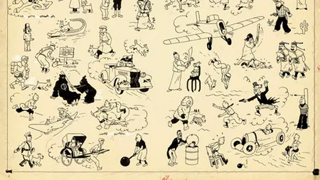 Un desen cu Tintin, vândut cu milioane de euro