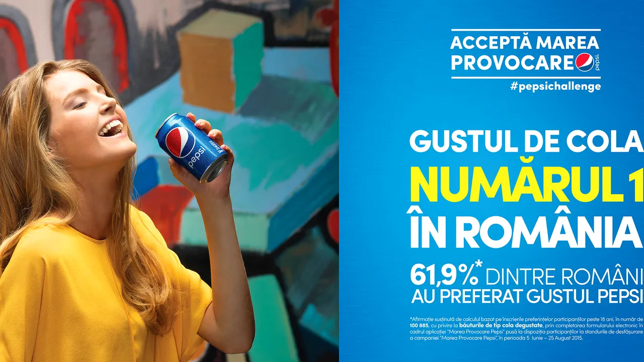 (P) Pepsi este gustul de cola nr. 1 în România*