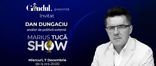 Marius Tucă Show începe miercuri, 7 decembrie, de la ora 20.00, live pe gândul.ro