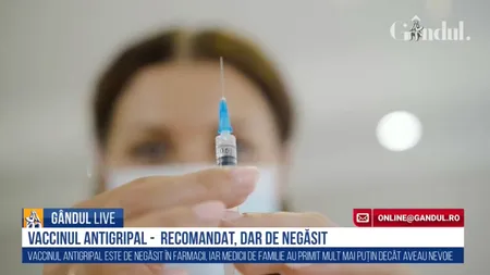 GÂNDUL LIVE. Vaccinul antigripal, recomandat, dar greu de găsit în farmacii. Reportaj cu camera ascunsă - VIDEO