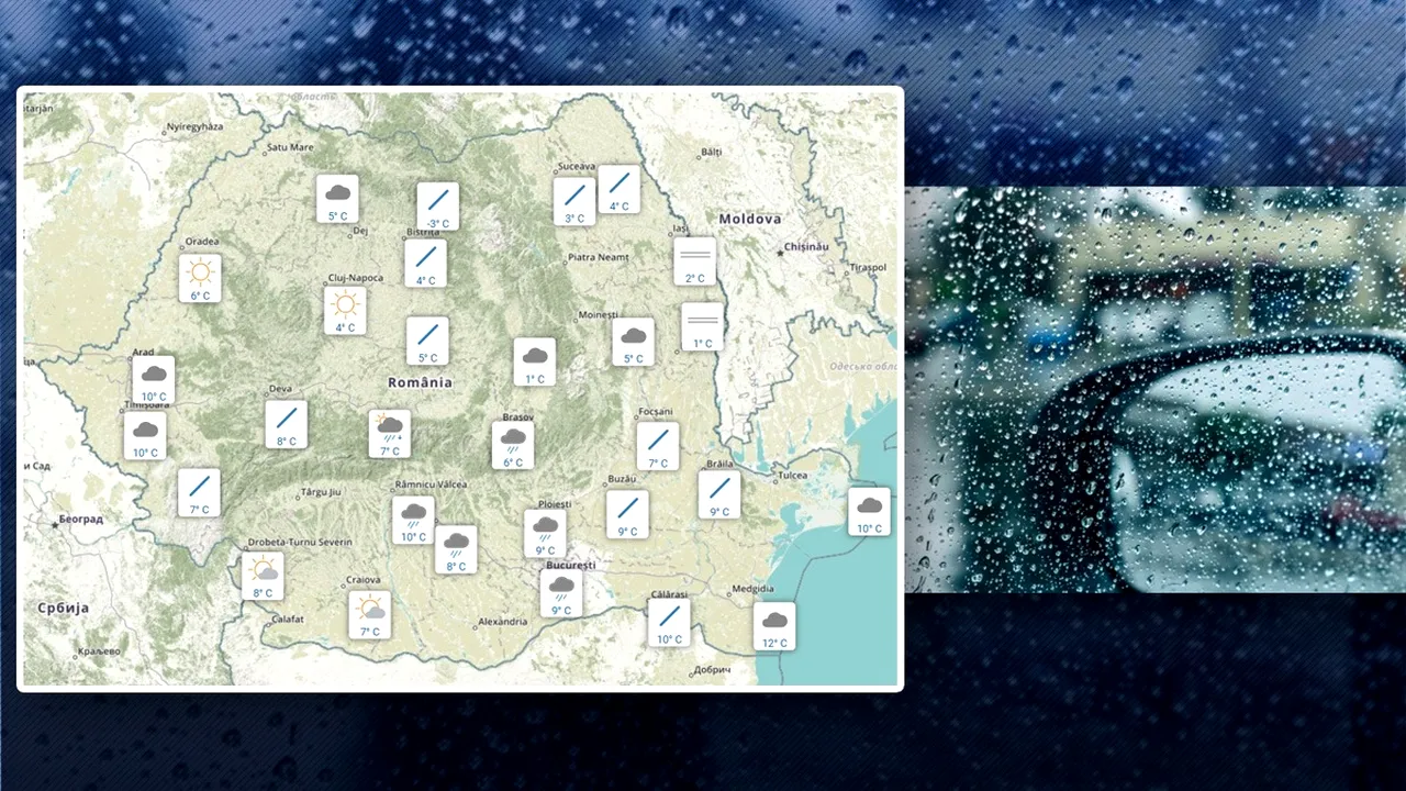 S-au întors ploile, iar mercurul din termometre coboară. ANM, pentru Gândul: „E o vreme rece, în mod obișnuit ar trebui să avem spre 20 de grade”