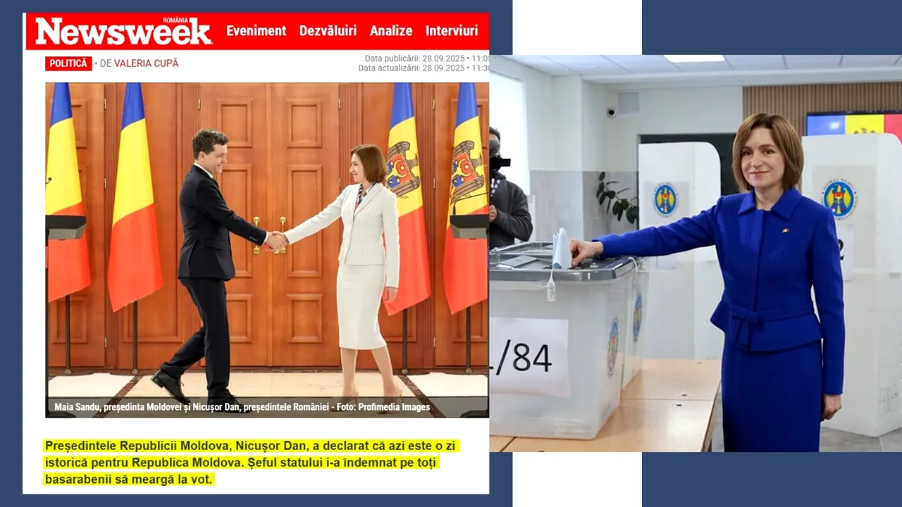 GAFĂ, în ziua votului, a unui site din România: Nicușor Dan, președintele Republicii Moldova