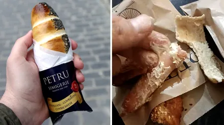 Ce a primit un tânăr din IAȘI care a cumpărat un covridog de 5,5 lei de la simigeria Petru. Când a mușcat din el, a înlemnit!