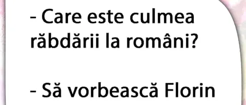 Bancul de duminică | Care este culmea răbdării la români?