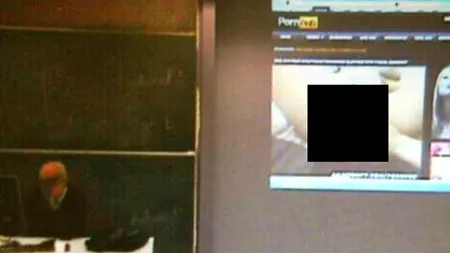 Un profesor universitar a pus filme pentru adulți la proiector, în fața studenților