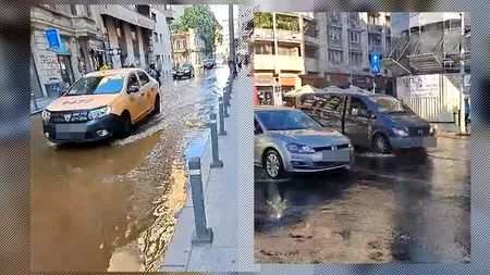 UPDATE | VIDEO | Inundație masivă în centrul Capitalei. Bucureștenii din zonă rămân fără apă noaptea aceasta