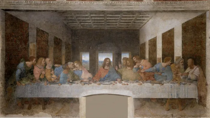 „Cina cea de Taină” a lui Leonardo da Vinci este o pictură celebră care înfățișează ultima masă a lui Iisus cu apostolii săi înainte de răstignire, apreciată atât pentru valoarea sa religioasă, cât și pentru măiestria artistică.