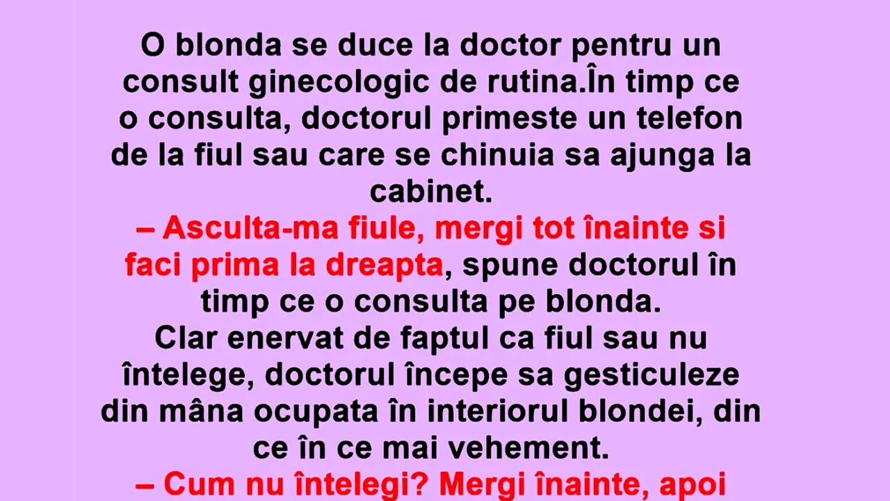 Bancul de miercuri | O blondă se duce la ginecolog