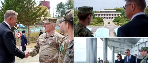 Președintele <i class='ep-highlight'>Klaus</i> <i class='ep-highlight'>Iohannis</i> a vizitat zona demilitarizată dintre Coreea de Sud și Coreea de Nord