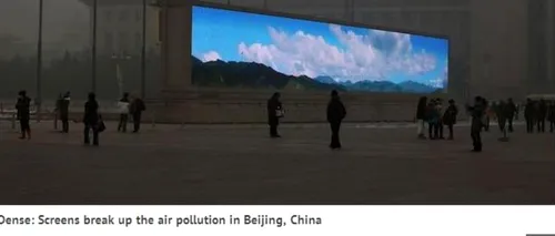 Imagini cu răsăritul și apusul, difuzate pe monitoare uriașe în China din cauza smogului