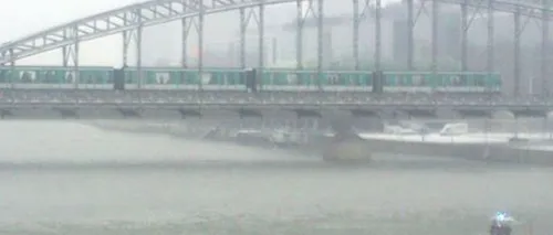 Aproximativ 100 de pasageri evacuați dintr-o garnitură de metrou blocată deasupra Senei