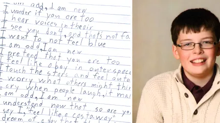 Un copil suferind de autism a uimit o lume întregă. Ce poezie a scris 