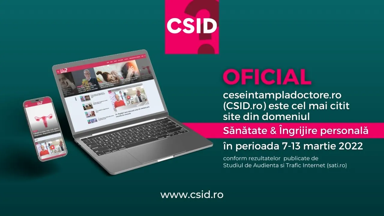 OFICIAL. ceseintampladoctore.ro (CSID.ro) – cel mai citit site din domeniul Sănătate & Îngrijire personală în săptămâna 7 – 13 martie 2022
