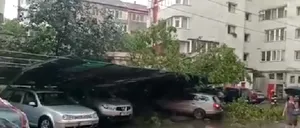 Furtuni violente după canicula extremă din România! Garduri rupte, acoperișuri luate de vânt