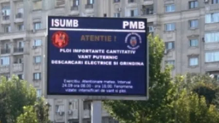 Bucureștenii află de cutremure și inundații de pe panouri electronice plasate în marile intersecții 