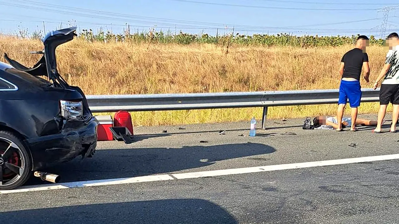 ACCIDENT cu patru mașini și un TIR pe Autostrada Soarelui. Au fost implicate 18 persoane, iar traficul a fost deviat