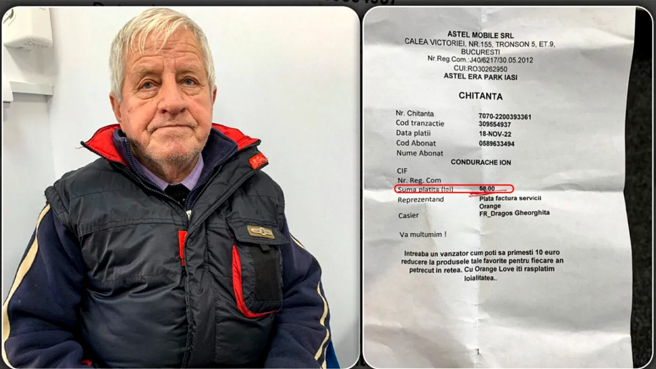 Ce a pățit Nea Ion din Iași, după ce a încercat să-și închidă abonamentul de telefonie la Orange: „Mi-a venit factură dublă, de 58 de lei”